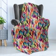 thumbnail image 4 of Abstract Soft Flannel Fleece Blanket, Bauhaus Style Pattern of Geometric Shapes as Colorful Diagonal Tiles Modern Print, Cozy Plush for Indoor and Outdoor Use, 70" x 90", Multicolor, by Ambesonne, 4 of 5