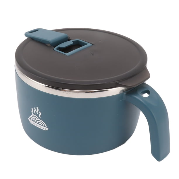 Cuenco De Ramen, Cuencos De Ramen Huecos De Doble Capa De Acero Inoxidable De 900 Ml Con Tapa Para Lonchera, Cuenco De Sopa, Cuenco De Fideos