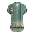 thumbnail image 3 of SHE IS Short Sleeve Tops for Women 2026 Graphic Tees for Women V Neck Black Blouses for Women Plus Size Tunics for Women 2026 Plus Size 3X, 3 of 5