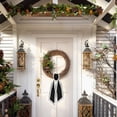 thumbnail image 4 of Wall Hangs Wreath Sash For Front Door Cotton Wreath Satin Sash Garland Ribbon Accessories WreathSash For Front Door Holiday For Wreaths Yard Doorway Indoor Outdoor Bow Bridal Shower H, 4 of 7