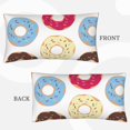 Cute Cartoon Donut Print Pillow Cases Standard Size, Breathable Pillow