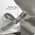 thumbnail image 5 of Bare Home Organic Cotton Duvet Cover Set, 300 Thread Count, Percale Weave, Twin/Twin XL, Light Gray, 5 of 5