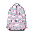 thumbnail image 3 of Trendy Flamingo Print School Bag - Lightweight Laptop Backpack for University Students, Breathable Bookbag with Side Pockets, Fashion Forward Design, 3 of 6