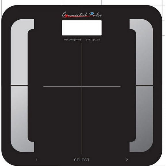 ConnectedPulse 8-User 440 lb Capacity Body Weight, BMI and Body Composition Scale