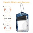 thumbnail image 2 of Galaxy Polar Bear Square PU Leather 2 Pack Travel Tag - Bag Tag - Suitcase Tag with Privacy Cover and Stainless Steel Ring - Suitable for Travel, Backpack, and Handbag, 2 of 7
