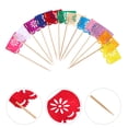 thumbnail image 5 of 24pcs Day of the Dead Party Cake Flag Picks Mini Banderas Mini México, 5 of 5