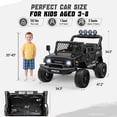 thumbnail image 5 of 24V 7AH Power Car Wheels with Remote Control, Licensed Toyota FJ Ride on Cars for Big Kids, 2 Seater Electric Car with 4 Motors, Music, LED Light, Black, 5 of 10
