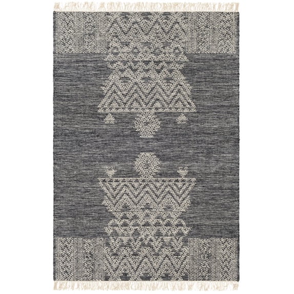 Fulham FHM-2304 8'10" x 12' Rug in Ink/Medium Gray/Cream