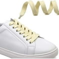 thumbnail image 2 of Cordones de zapatos planos sólidos Huecos Gruesos Cordones de zapatos atléticos Cuerdas 2 pares, Beige 39 "Pulgadas (10OCM) Sincero  Hogar, 2 of 7