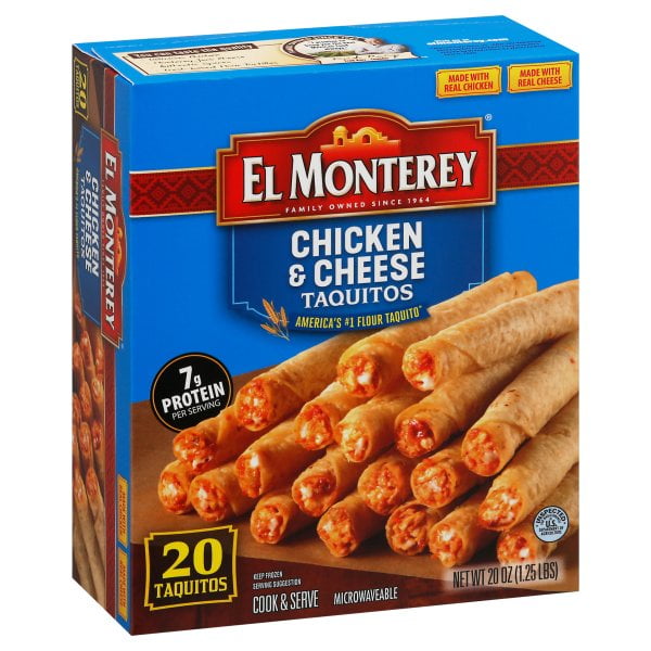 El Monterey Flour Taquitos Chicken & Cheese 20ct, 20oz