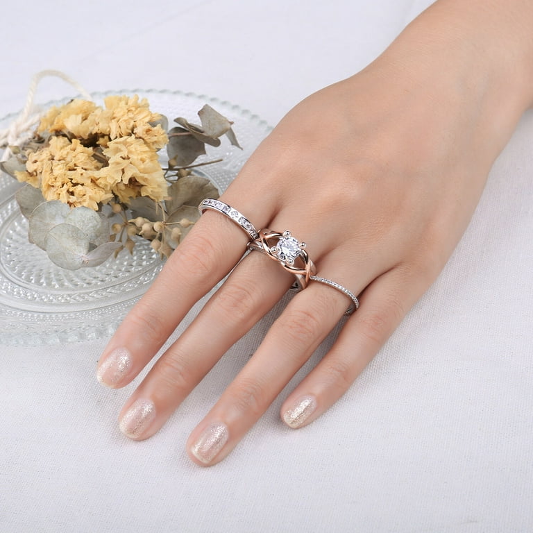 Jewelrypalace Infinity Twisted 1.5ct Cubic Zirconia Engagement