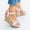 Pink, variant on Womens Wedge Espadrille Sandals Open Toe Adjustable Ankle Strap Shoes Beige 37