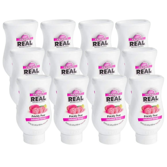 Reàl Sirop Infusé à la Purée de Figue de Barbarie – Intensité de Fruit Exotique du Désert et Sophistication Amère-Douce, Bouteille à Presser de Précision 16,9 fl oz (500 ml)