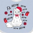 thumbnail image 4 of Inktastic Cat Christmas Music with Santa Hat Boys or Girls Baby Bib, 4 of 4