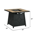 thumbnail image 2 of Fire Pit Table, 28-inch Square 40,000 BTU Auto-Ignition Propane Gas Firepit with Waterproof Cover, 2 of 7