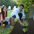 thumbnail image 2 of Black Rubber Mulch Border for Landscaping, 6' L x 22'' W Roll, Natural-Looking Permanent Garden Barrier for Plants, Vegetables, and Flowers, Recycled and Sustainable, 16 Plastic Anchors Included, 2 of 8