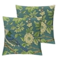 thumbnail image 2 of Nawypu Chinoiserie Pillow Covers Set of 2,Green Flower and Bird Pillow Cover Chinoiserie Decor Outdoor Pillows Suitable for Couch Pillows Living Room Bedroom, 2 of 6