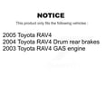 thumbnail image 2 of Transit Auto Front Rear Disc Brake Rotors Ceramic Pads and Drum Kit for Car Toyota RAV4 K8T-103645, 2 of 11