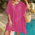 thumbnail image 4 of Posijego Swimsuit Coverup for Women Swim Cover Ups Dress V Neck Bathing Suit Coverups Shirt Loose Beach Dress, 4 of 7