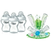 Tommee Tippee Closer To Nature Bottle 3 Pack with Sprout Drying Rack