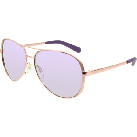 Women's Mirrored Chelsea MK5004-10034V-59 Rose Gold Aviator Sunglasses