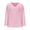 thumbnail image 4 of Dxzfnsa Womens 2025 Fall Sweaters Casual Long Sleeve Ribbed Knit Pullover V Neck Lightweight Crochet Pullover Sweater Top S-5XL, 4 of 7