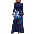 thumbnail image 2 of Vestido largo Noche africana con elefante 6 Ropa de mujer Vestidos de verano para mujer, 2 of 5