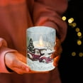 thumbnail image 5 of Luoshdecor Village Plastic Flameless Candles,Battery Operated Pillar Candle Christmas Church Decorations for Home Party, Winter Holiday DIY, Gifts 3.9 in, 5 of 6