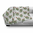 thumbnail image 3 of Cactus Soft Flannel Fleece Throw Blanket, Cacti Spikes and Red Flowers Mexican Hot Desert Vintage Image Artwork, Cozy Plush for Indoor and Outdoor Use, 70" x 90", Green and Orange, by Ambesonne, 3 of 6