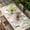 SpringGreen Beige, variant on Watercolor Floral Table Cloths for 4 Foot Rectangle Tables, Spring Flowers Birds Plants Country Beige Patio Waterproof Elastic Fitted Tablecloths, Washable Rectangular Table Cover for Camping