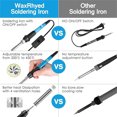 thumbnail image 3 of 15 PCS Electric Soldering Iron Kit, 80W Adjustable Temperature Digital Display Repair Soldering Tool Electronic Circuit Board Precision Welding Small Tool Kit, 3 of 6