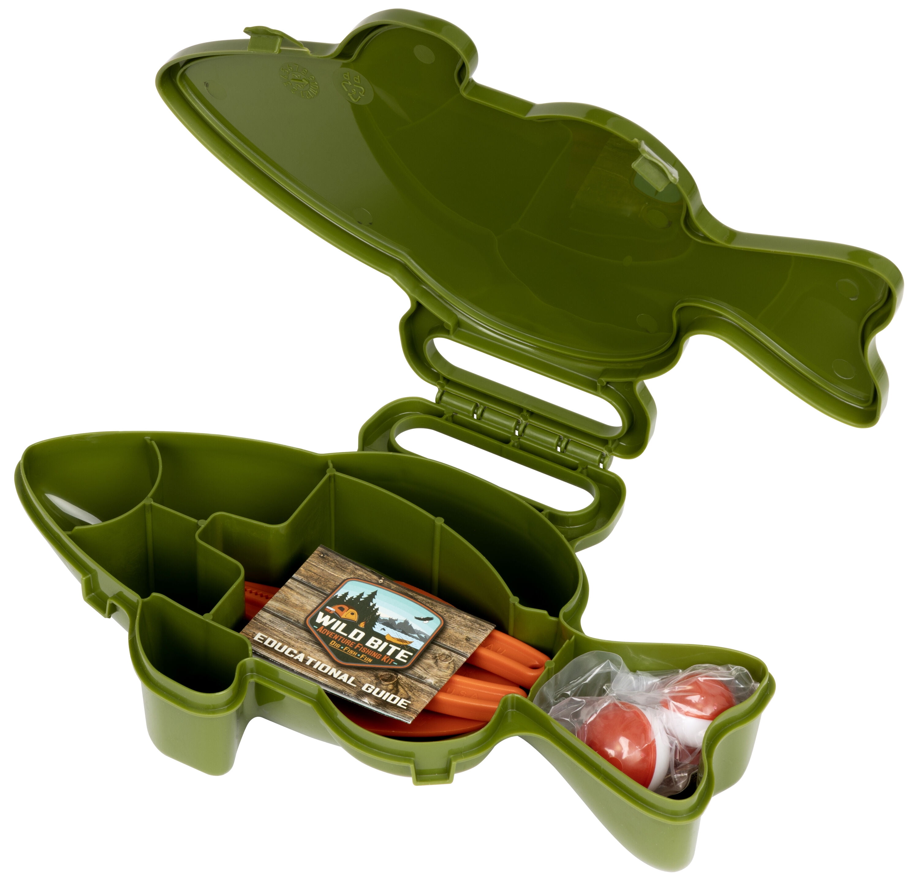 Flambeau Outdoors, Wild Bite Bass 25 Piece Kids Tackle Box Kit, Fishing  Tackle Box, Plastic, 10.75in 