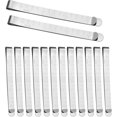 thumbnail image 1 of Woeilo Stainless Steel Sewing Clips (Set of 12) with 3-Inch Measurements Stamped on The Clips for Holding Fabric and Marking Lengths When Sewing Fabrics Silver, 1 of 5