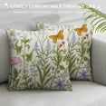 thumbnail image 3 of COMIO  Wildflower Plant Decorative Throw Pillow Cushion Covers for Couch Sofa Bed Living Room Farmhouse Decorations Green, 3 of 5