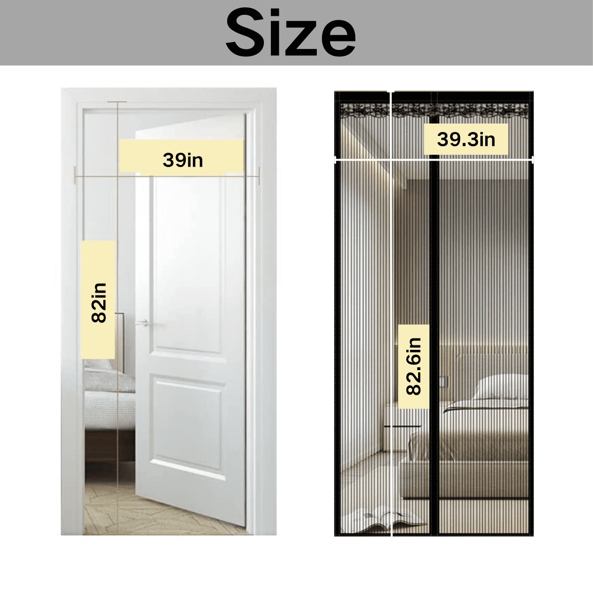 JOBOSI Magnetic Screen Door – 40 X 83 Inches, Heavy Duty Mesh With Magnets, Keeps Bugs Out, Pet Friendly, Easy Install