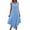 Blue, variant on Horkkom Maxi Dresses for Women Crew Neck Sleeveless Summer Dresses Casual Loose Solid Color Long Dresses L