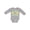 AC-Heather Grey, variant on Grunge Baby-saurus T-rex Boys or Girls Long Sleeve Baby Bodysuit