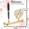 thumbnail image 6 of Highly Polished 24K Gold Plated Executive Desk Set with Pen and Globe Ornament by Matashi, 6 of 7