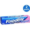 Fixodent Denture Adhesive Cream Fixodent Original 2.4 oz (Pack of 2)
