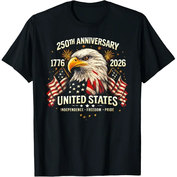 250 Years American Flag 250Th Anniversary T-Shirt All Size S-5Xl