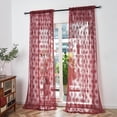 thumbnail image 2 of Cortinas Kotile Burgundy Sheer 96 cm x 244 cm, 2 paneles florales, 2 of 8