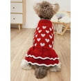 thumbnail image 6 of Dalrosia Dog Sweater Puppy Dress: Warm Pet Small Dogs Clothes Winter Dog Heart Sweater Doggy Sweatshirt Doggie Coat Cat Clothing Kitten Dresses, 6 of 6