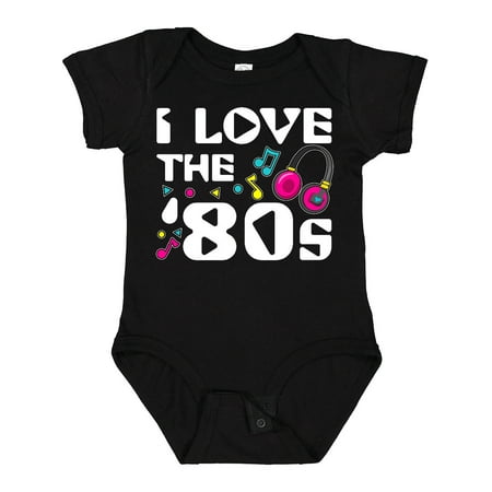 

Inktastic I Love the 80s-musical notes Boys or Girls Baby Bodysuit