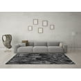 thumbnail image 3 of Ahgly Company Indoor Round Abstract Gray Modern Area Rugs, 3' Round, 3 of 4