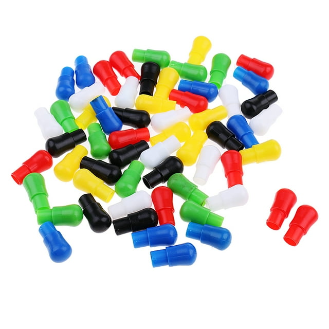 Tachiuwa 60x Pièces de Remplacement à Carreaux Chinois, Rouge/jaune/bleu/blanc/noir/vert, 0.9