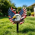 thumbnail image 6 of Darzheoy 4th of July Outdoor Decorations, Patriotic Wall Art Ornament, Handcrafted Metal Wall Art Decoration, Outdoor Weatherproof Home Accent for Yard, Porch, Front Door, Garden, Patio, 6 of 6