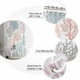 thumbnail image 5 of Shower Curtain, Ocean Coral Starfish Shell on White Waterproof Shower Curtain Set with Hooks for Bathroom Showers,Stalls and Bathtubs,72x72In Colorful Underwater World, 5 of 9
