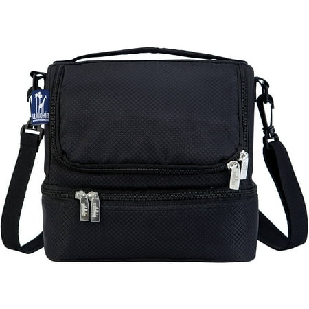 Wildkin Rip Stop Black Two Compartment Lunch Bag Wildkin Rip Stop Black Two Compartment Lunch Bag