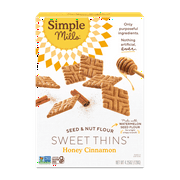Simple Mills Seed and Nut Flour Sweet Thins, Honey Cinnamon, Gluten-Free, 4.25 oz