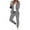 Grey, variant on Fgnfyis Womens Elegant Solid Color Suit Long Sleeve Cardigan Pockets Top Elastic Straight Leg Pants Suit Sets for Women 2 Pieces Matching Sets Women Clothing Beige S